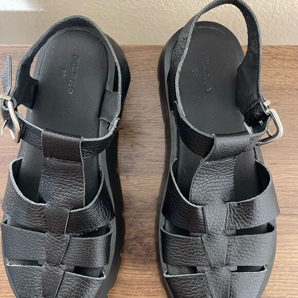 Pilcro Black Chunky Platform Sandals - Picture 5 of 7